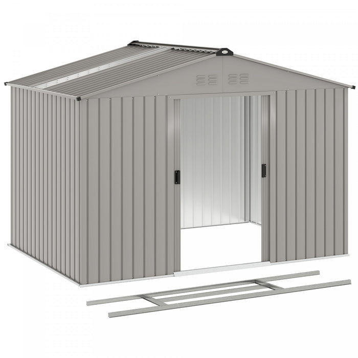 Abri de jardin Outsunny 9' x 6' avec kit de fondation en acier