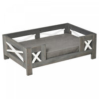 Pawhut Lit Sureleve Pour Chien, Style Canape Pour Animal De Compagnie, Canape Moderne Pour Chat, Ave