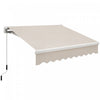 Store Retractable Manuel pour Terrasse 250 x 200 cm, Protection Solaire, Beige