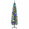 Homcom Arbre De Noel Artificiel De 6 Pi Avec Lumieres Led Colorees