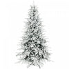 HOMCOM Sapin de Noel de 7pi, Sapin complet floque, Montage facile