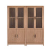 Ensemble de 2 bibliotheques-armoires Jodie style milieu du siecle 31\" en erable (6 etageres)