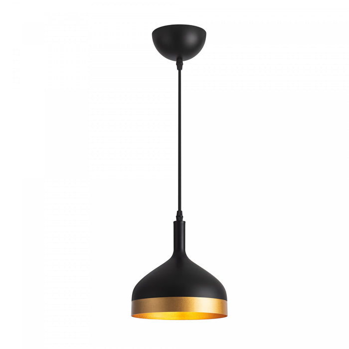 Luminaire suspendu de la collection Dash de 8 po - noir et doré