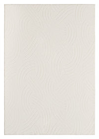  Tapis A Poils Longs Lavable En Velours Creme Crescent 5'x7'