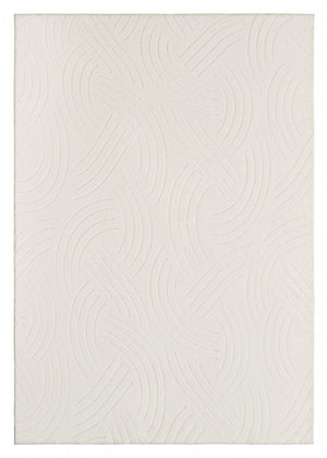 Tapis A Poils Longs Lavable En Velours Creme Crescent 5'x7'