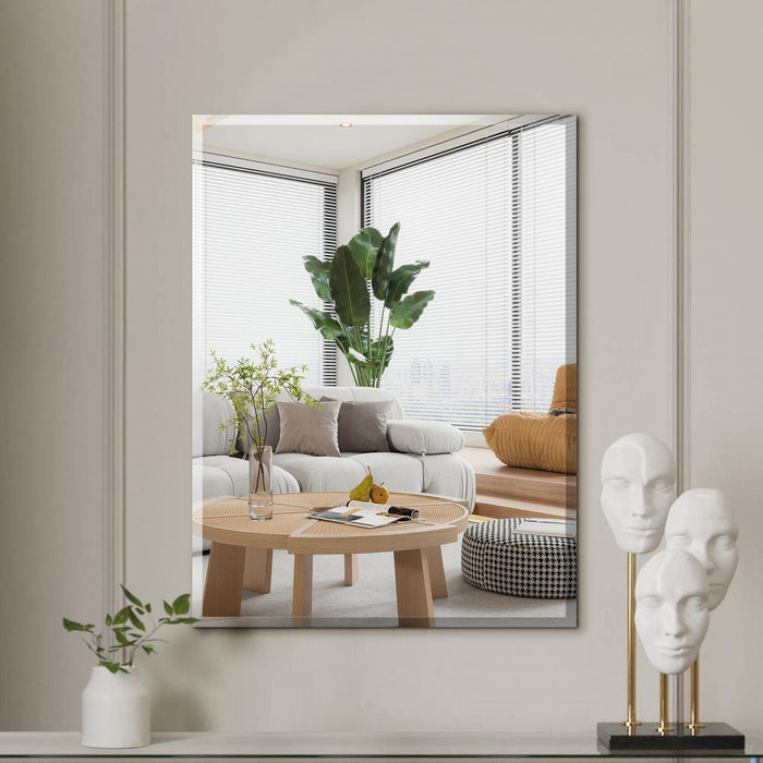 Miroir rectangulaire Arcus 30 po x 40 po sans cadre avec bordure biseautée