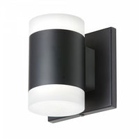 Applique murale Wilson de Dainolite avec fini noir mat et 2 ampoules de 14 W
