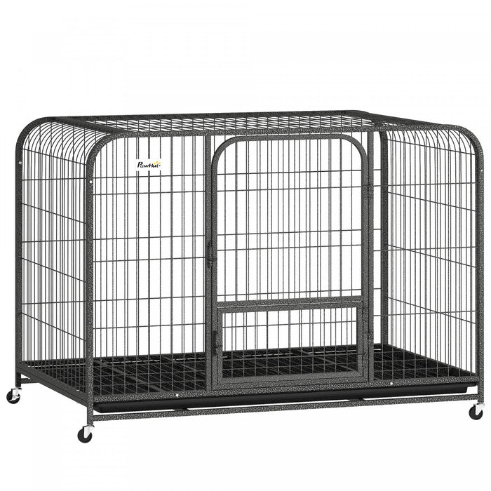 Cage Robuste pour Chien avec Roues et Plateau