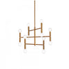 Petit lustre Ava de Dainolite avec fini bronze rétro et 12 ampoules
