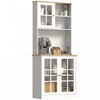 HOMCOM Garde-Manger 3 Armoires 2 Etageres Ouvertes Plan de Travail