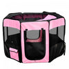 Pawhut 46 Pouces Parc Pour Animaux De Compagnie Doux Exercice Chiot Chien Stylo Caisse Portable Nouveau Sac De Transport Rose Inclus
