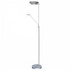 Lampe à pied Mother & Son de Dainolite avec fini chromé satiné et poli et ampoule à DEL