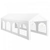 Outsunny Tente De Fete Et Abri D'auto De 10' X 26', Abri De Tente D'exterieur Robuste, Garage Portable Avec Parois Laterales Amovibles, 2 Portes Et Fenetres, Tentes Pour Fetes, Evenements, Barbecue