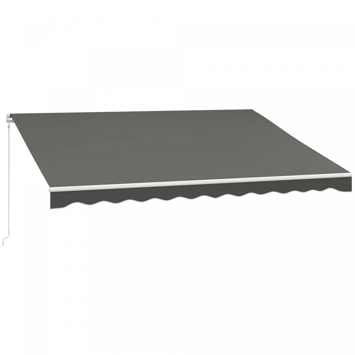 Outsunny Auvent Retractable Electrique 10' X 13' Avec Telecommande, Gris