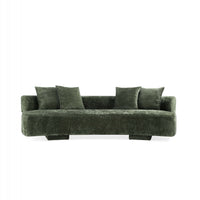  Canape en chenille vert olive Verandah Mid-Century Modern 112