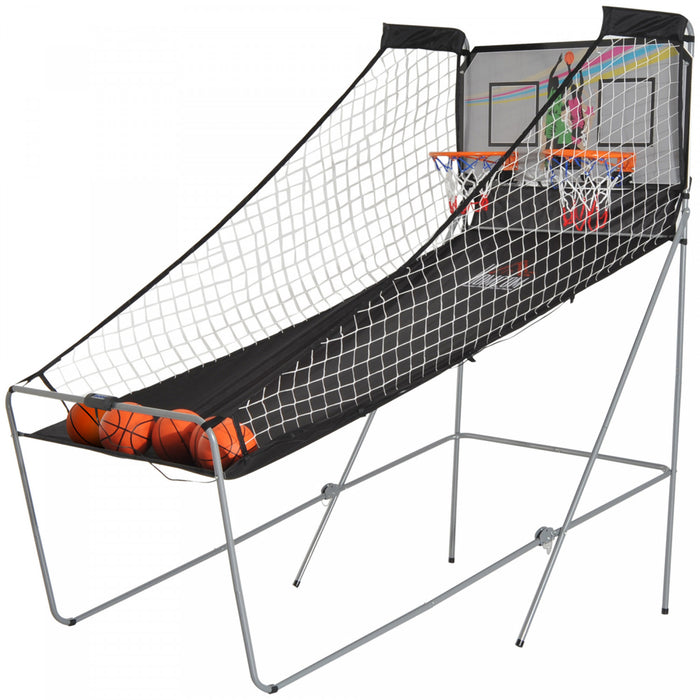 Homcom Double Shots Arcade Basketball Systeme Pliable Deux Joueurs Basketball