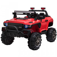Aosom Voiture A Chevaucher 12v Rc 2 Places Camion De Police Voiture Electrique Pour Enfants Avec Lum