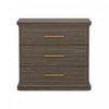 Table de nuit traditionnelle Clifford en noyer (3 tiroirs)