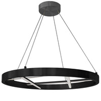 Lustre Dante de Dainolite en silicone blanc qui diffuse la lumière, avec fini noir mat et ampoule à DEL de 40 W