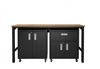 Ensemble de garage moderne Fortress 3 pieces en gris charbon
