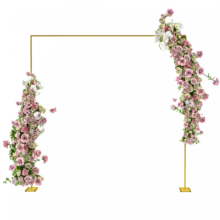 Outsunny Arche De Mariage , Support De Toile De Fond En Metal, Dore