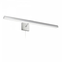 Lampe pour affichage d’image Leonardo de Dainolite de 32 po en verre givré qui diffuse la lumière, avec fini chromé satiné et ampoule de 40 W