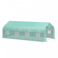 Outsunny 20x10x7pi Clocher A Effet De Serre Exterieur Arriere-cour Croissance Des Graines De Plantes