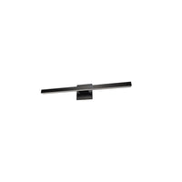 Lumière de coiffeuse Arandel de Dainolite de 4 po de diamètre en acrylique blanc qui diffuse la lumière, avec fini noir mat et ampoule à DEL de 18 W