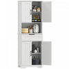 HOMCOM Armoire de rangement avec petit comptoir ouvert, buffet, blanc