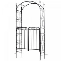 Outsunny - Arche De Jardin En Acier De 7 Pieds Avec Portes A Volutes Pour Les Ceremonies, Les Mariag