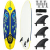 Costway – Planche De Surf De 6’’ A 3 Derives & Leash Pour Enfants, Adultes