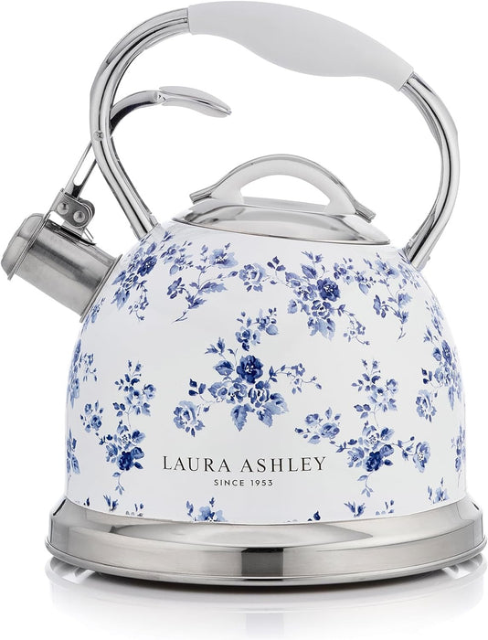 Bouilloire sur la cuisinière Laura Ashley en acier inoxydable, rosier de Chine - VQ-SBNK057-LACR-CA