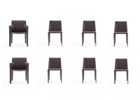  Ensemble de 8 chaises de salle a manger Paris Modern en gris