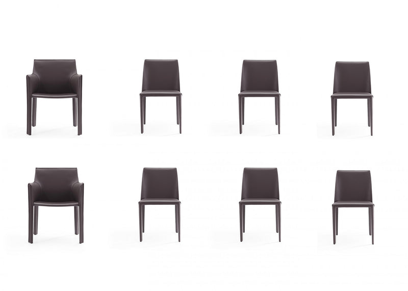 Ensemble de 8 chaises de salle a manger Paris Modern en gris