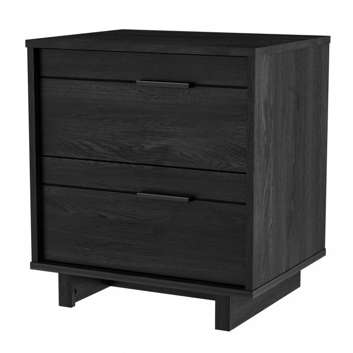 Fynn Table de chevet 2 tiroirs Chêne gris, de Meubles South Shore