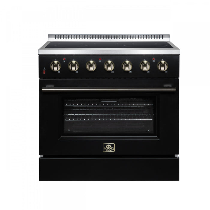 Cuisiniere electrique Galiano de 36 po, 5 foyers radiants, 5,36 pi³, noir – FFSEL6083-36BLK