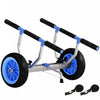 Chariot de Kayak Soozier avec Largeur Reglable et Grandes Roues, Bleu Ciel