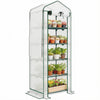 Outsunny Mini Serre avec Toit en Maille, Petite Serre Portable, Blanc