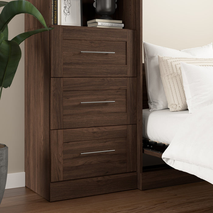 Ensemble de 3 tiroirs Pur de Bestar pour organisateur de garde-robe de 25 po - noyer noir