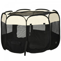 Pawhut Parc Pliable Pour Animaux D'interieur/exterieur, Parc D'exercice Portable Avec Pochette De Ra