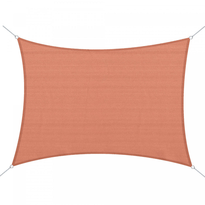 Voile D'ombrage Rectangulaire 4 X 6 M Toile Solaire Taud De Soleil Brique Terracotta