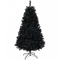 Homcom Sapin De Noel Artificiel De 6 Pieds Avec Ouverture Automatique, Noir