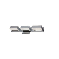 Lumière de coiffeuse murale Viola de Dainolite avec fini chromé poli et 3 ampoules à DEL
