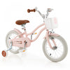 Velo Costway 14\" Pour Enfants Avec Roues D'entrainement Amovibles Et Panier Pour 3-5 Ans