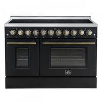  Cuisiniere electrique Paolo 48 pouces, noire, 6,7 pi³ - FFSEL6011-48BLK