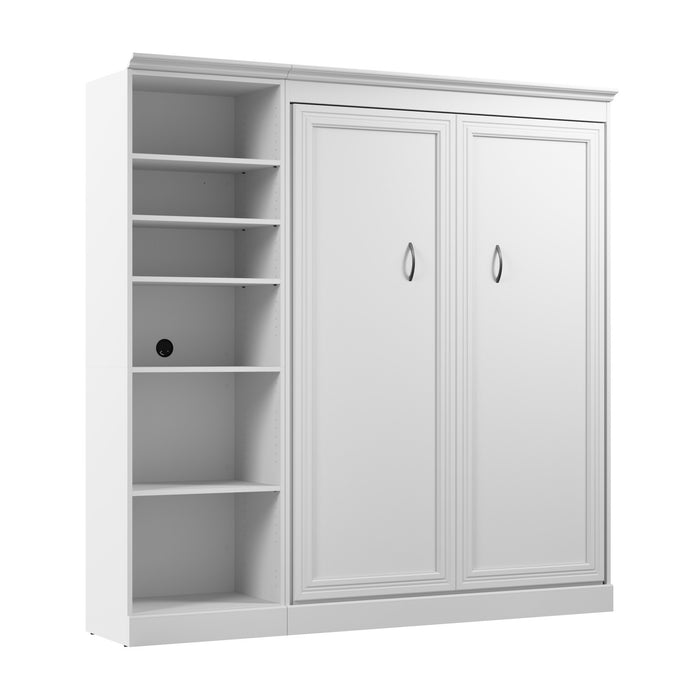 Lit double escamotable Versatile de Bestar avec organisateur de garde-robe (109 po [L]) - blanc