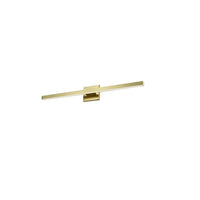 Lumière de coiffeuse Arandel de Dainolite de 4 po de diamètre en acrylique blanc qui diffuse la lumière, avec fini laiton vieilli et ampoule à DEL de 18 W