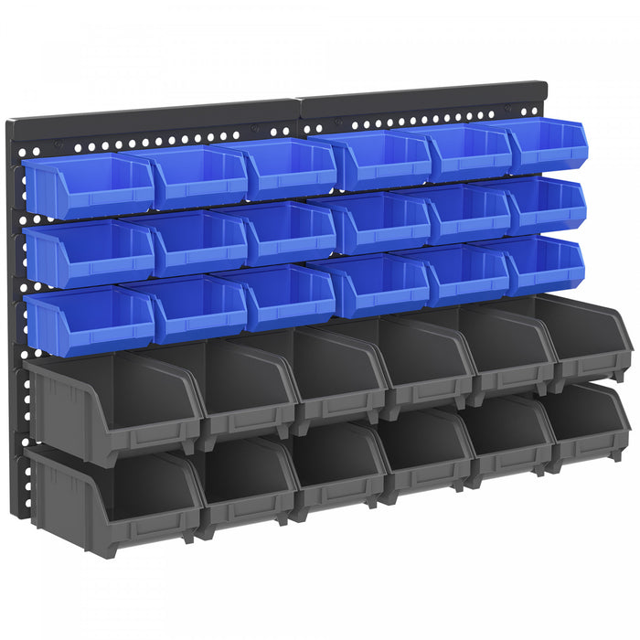 Durhand Organisateur D'outils Support De 30 Bacs De Rangement Mural