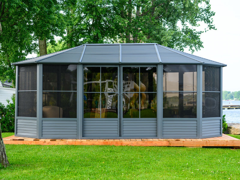 Gazebo Penguin Florence - Solarium 12x18 Toit d'acier