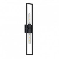 Grande applique murale Wisteria de Dainolite avec fini noir mat et 2 ampoules